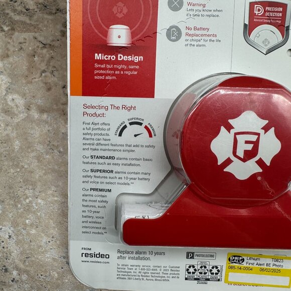 2X First Alert Micro Smoke Alarm Detector Premium Early Warning 10 Year Battery - Picture 9 of 12